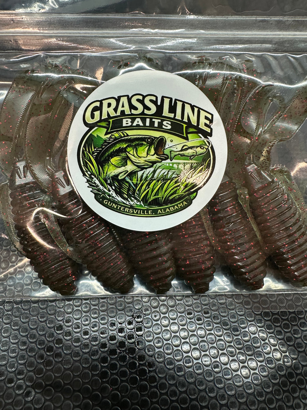 Creature Bait Watermelon Red Flake Hand poured soft plastic made in USA 6/Pkg