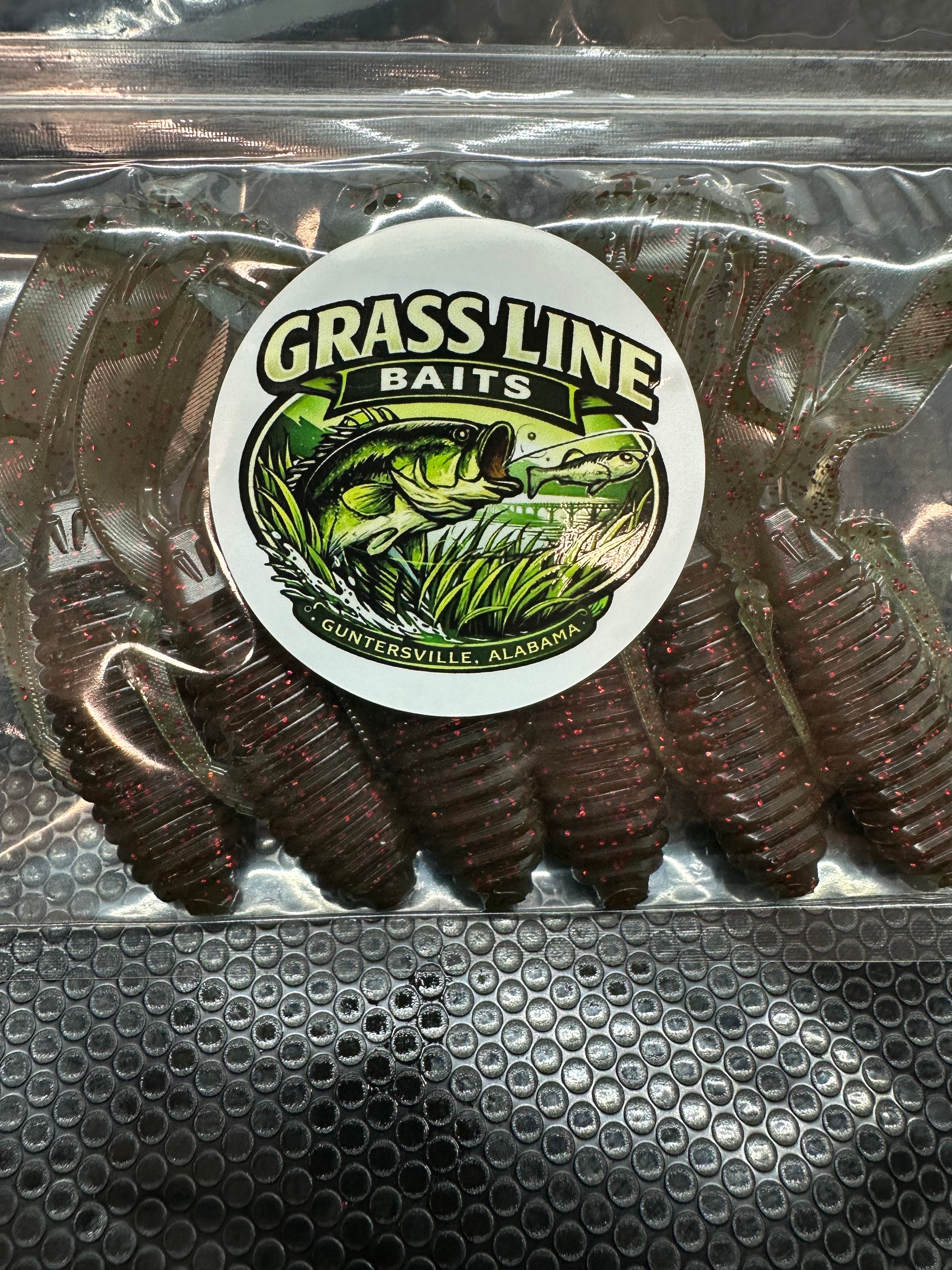 Creature Bait Watermelon Red Flake Hand poured soft plastic made in USA 6/Pkg