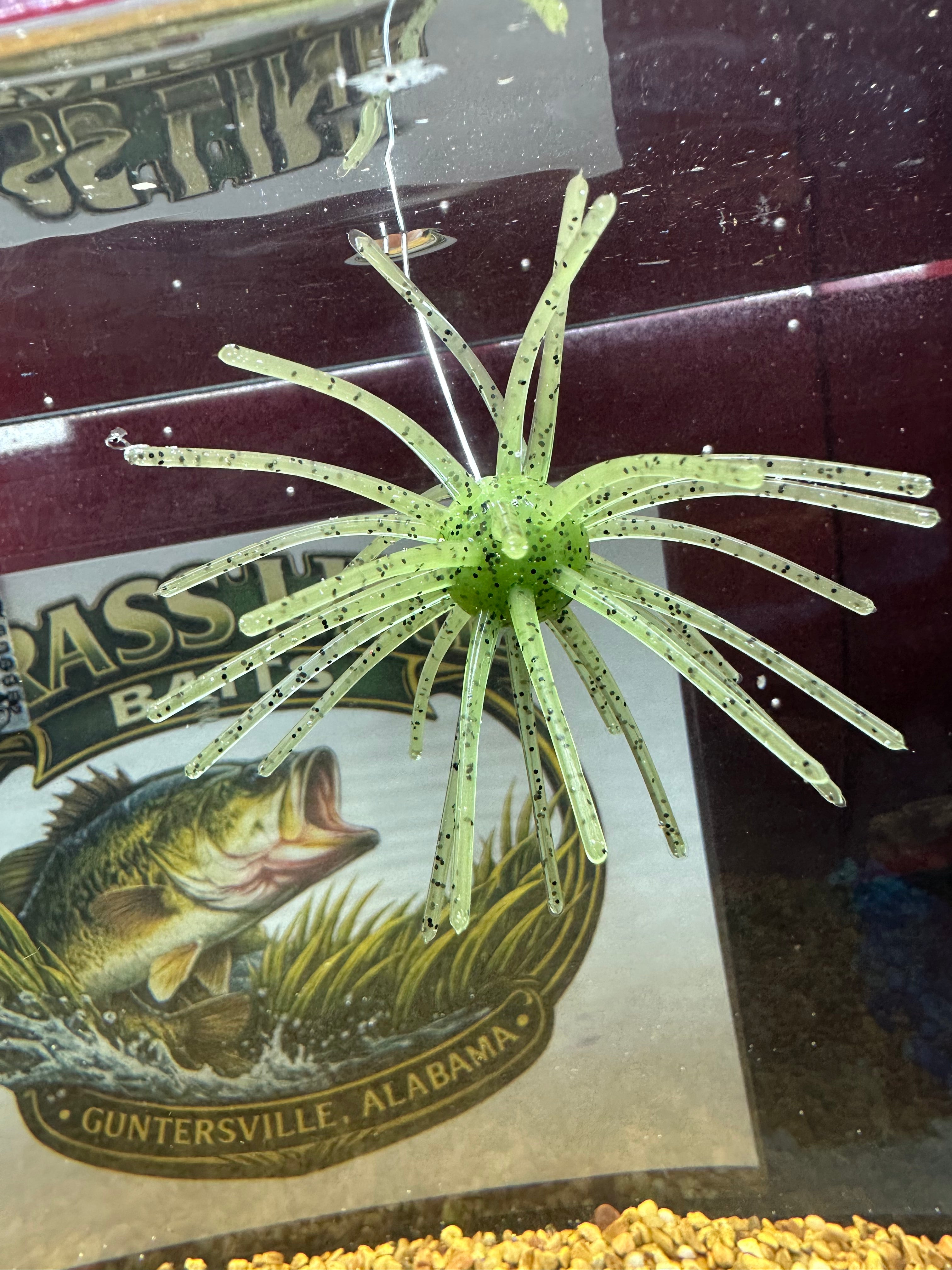 Grass Bomb urchin style baits Green Pumpkin 3Pack