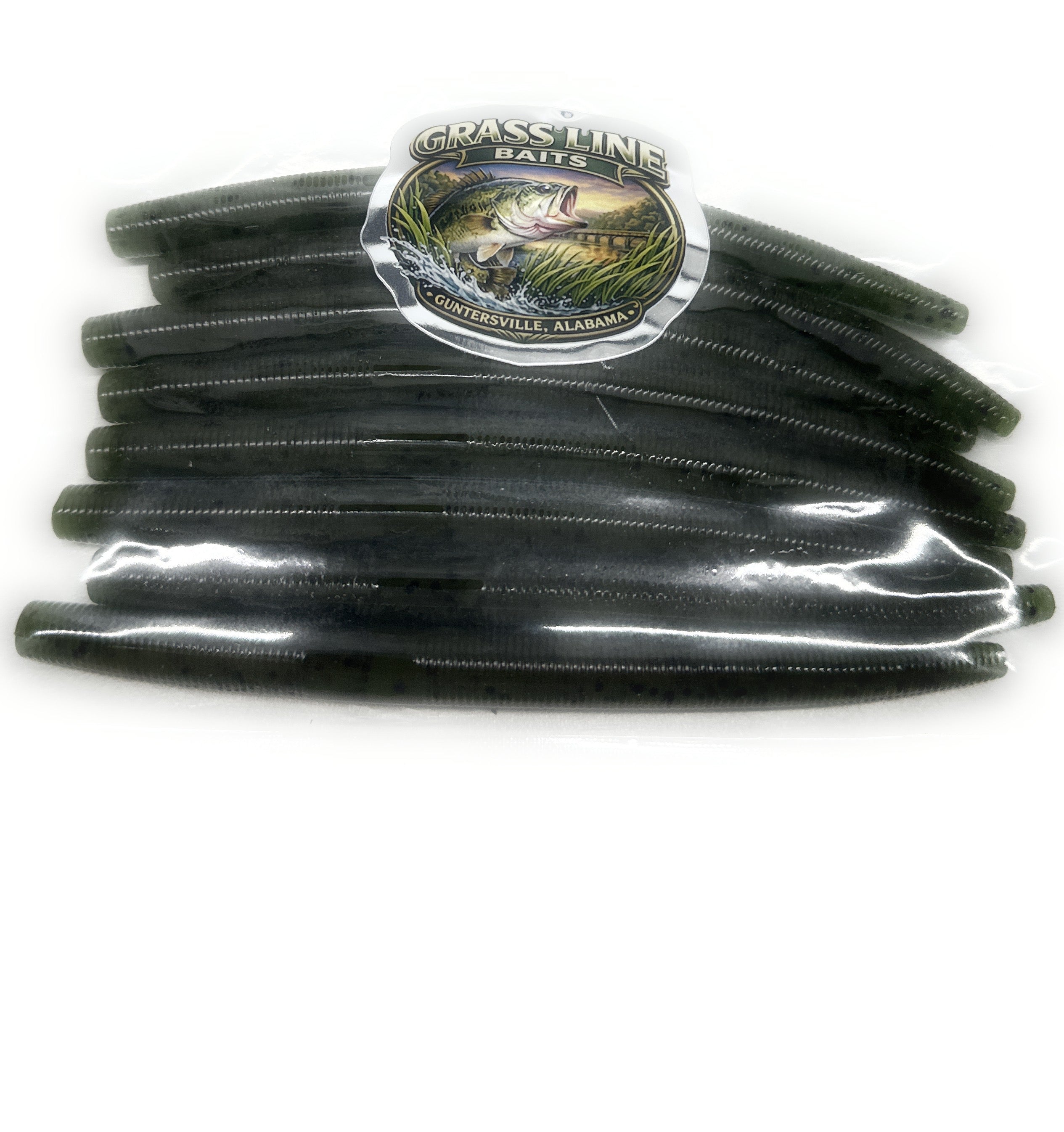 5″ Stick Worm Bass Bait Black Blue Tips– 8 pkg Senko Soft Plastic |