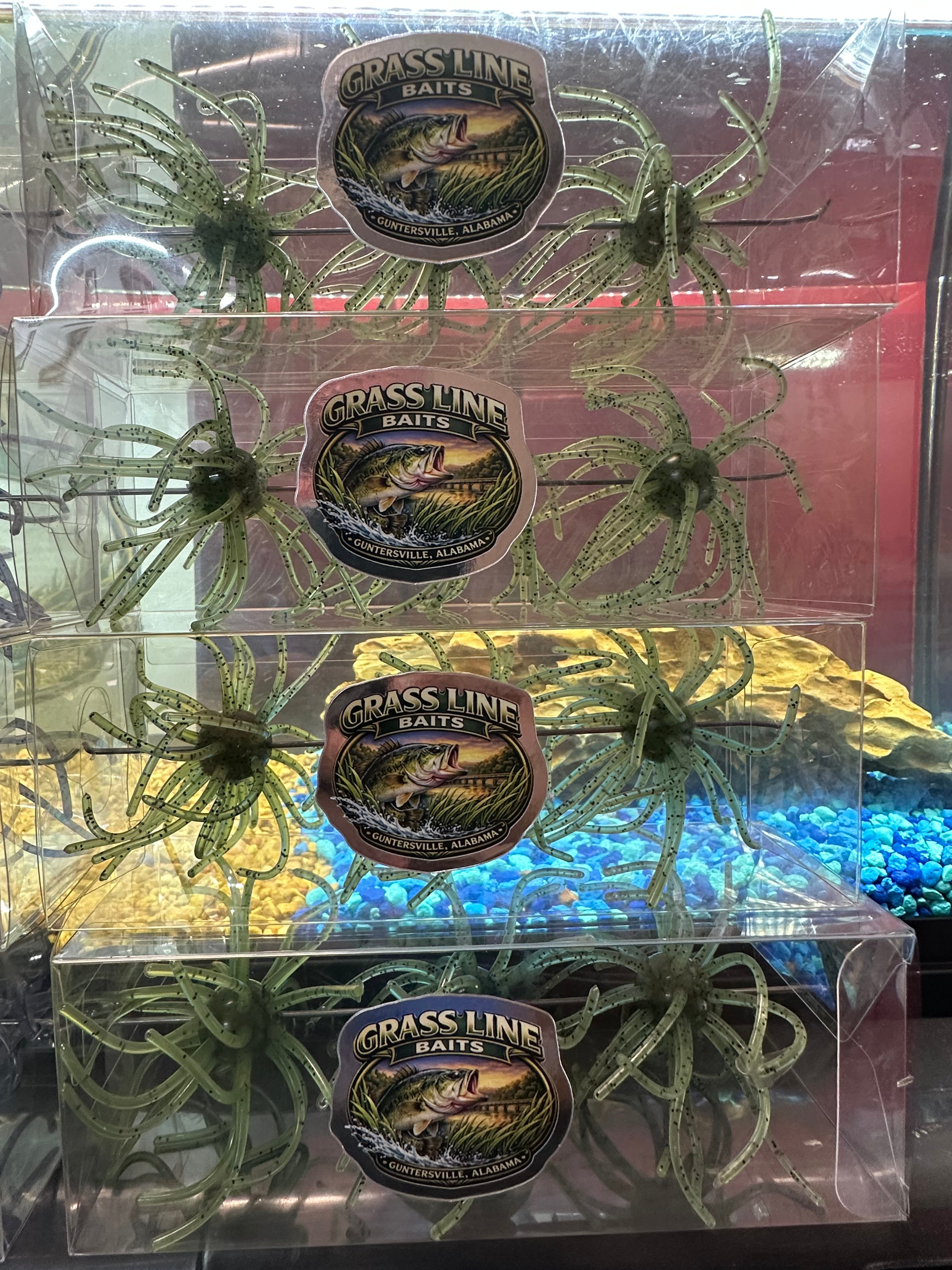 Grass Bomb urchin style baits Green Pumpkin 3Pack